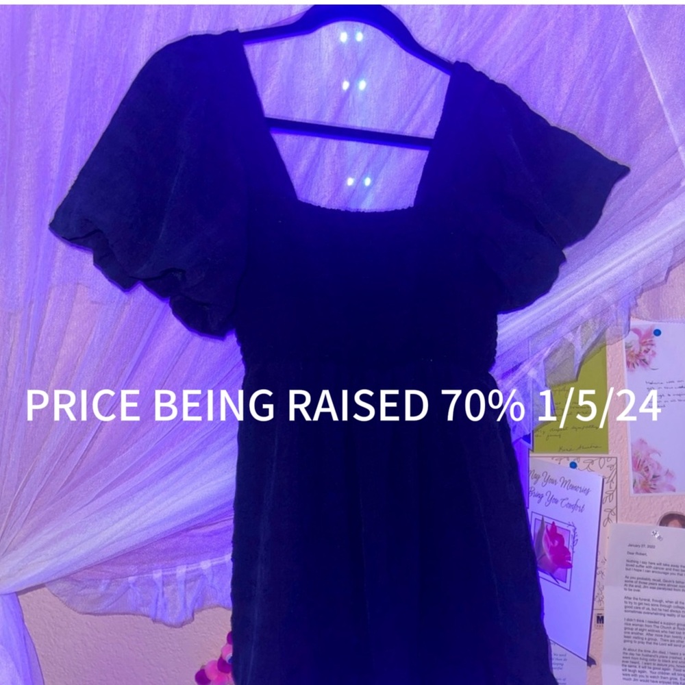 Blue frilly dress